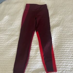 Athleta ASYM colorblock leggings size xs